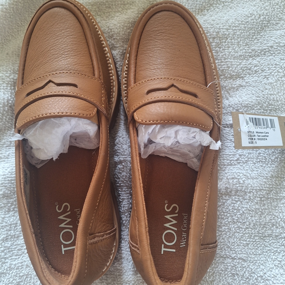 TOMS Tan Loafers